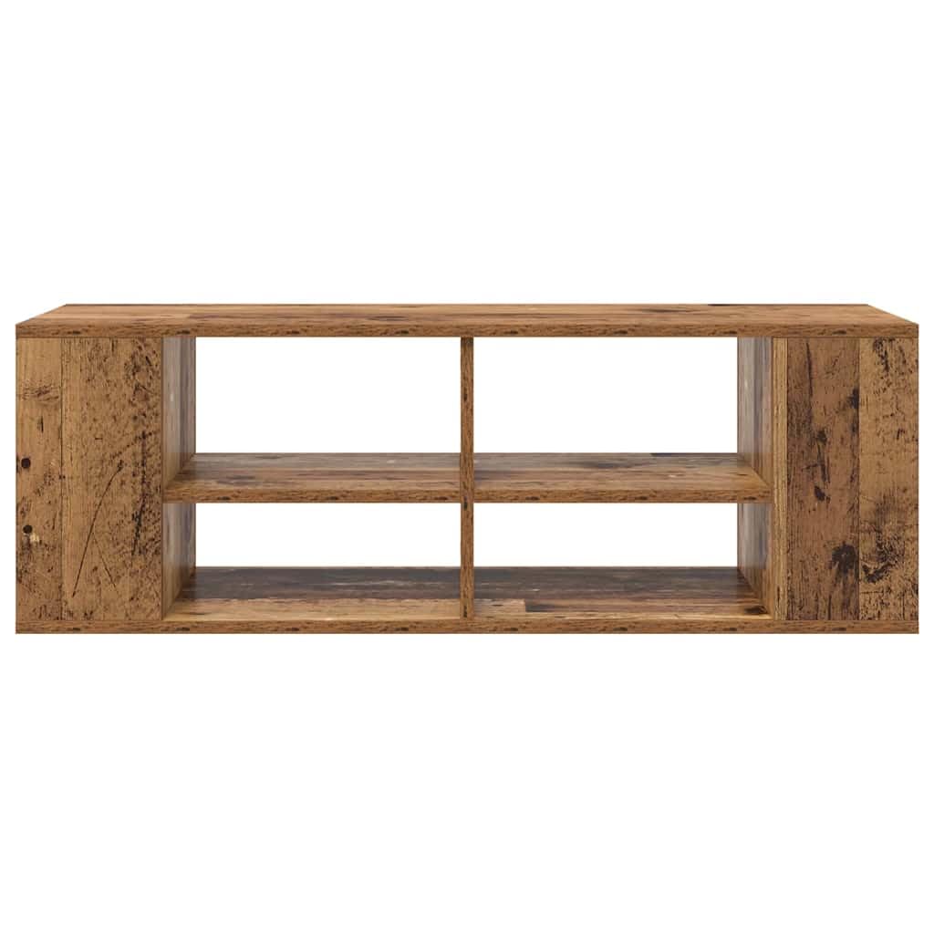 Mobile TV Sospeso 102x35x35 cm, Armadio a Parete Legno Vecchio | Mobiletto sospeso salvaspazio per soggiorno, ideale per organizzare decoder e console da gioco con stile moderno.
