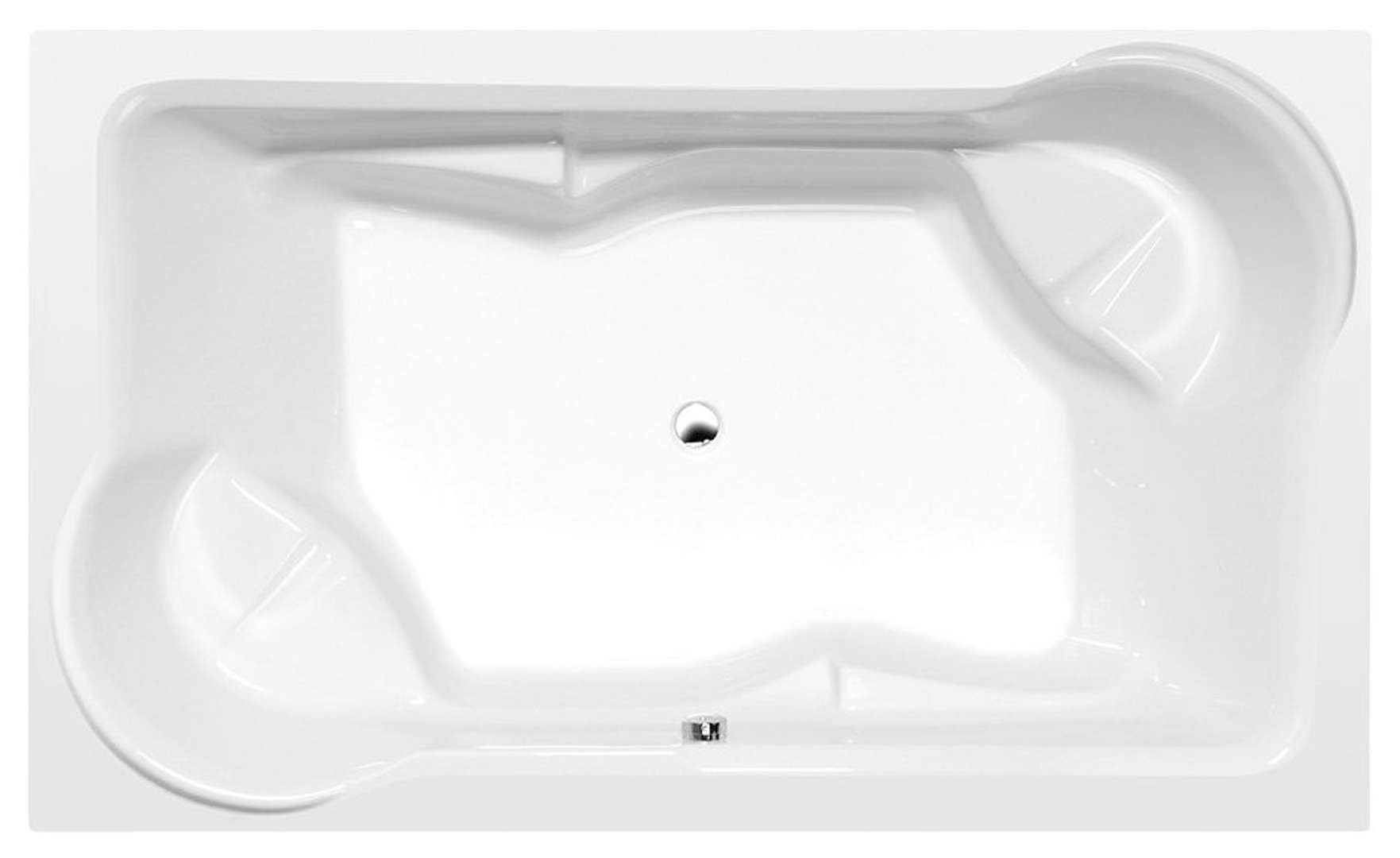 Vasca da bagno Duo 200 x 120 cm, acrilico in bianco completo con vasca piedi e parete verankerung