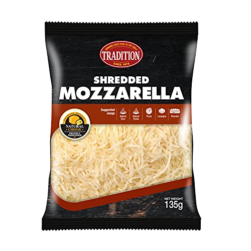 Tradition Shredded Mozzarella Cheese | Natural Cheese| 135g