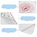 Burbuja Baby Cooling Mat Daisies Lavender Bed Pad Ice Silk Cool Mat for Crib Mattress, Sleeping Pad with Pillowcase for Girl Boy, 28x52 in