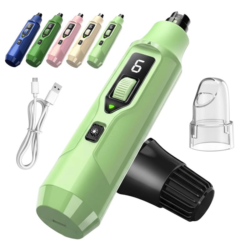 Silent Nail Grinder, 2026 New Electric Dog Nail Trimmer, Pet Nail Grinder for Dogs Cats, Rechargeable Dog Nail Clippers, Pet Paws Grooming & Smoothing Tools()