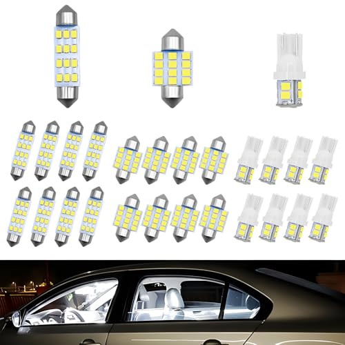 Set de 24 Lámparas LED para Auto T10 31mm 42mm 12V miniatura 1