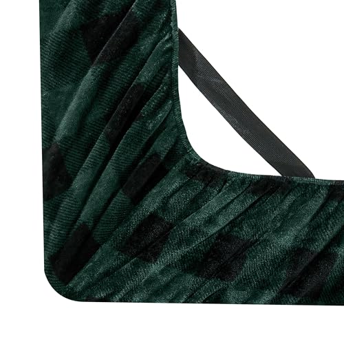 Elegant Comfort Luxuriously Soft 4-Piece Velvet Plush Flannel Sheet Set - Premium Quality - Cozy Warm, Anti-Static, Non Pilling Fuzzy Velvet Flannel Fleece Deep Pocket Sheet Set - Full, Buffalo Green