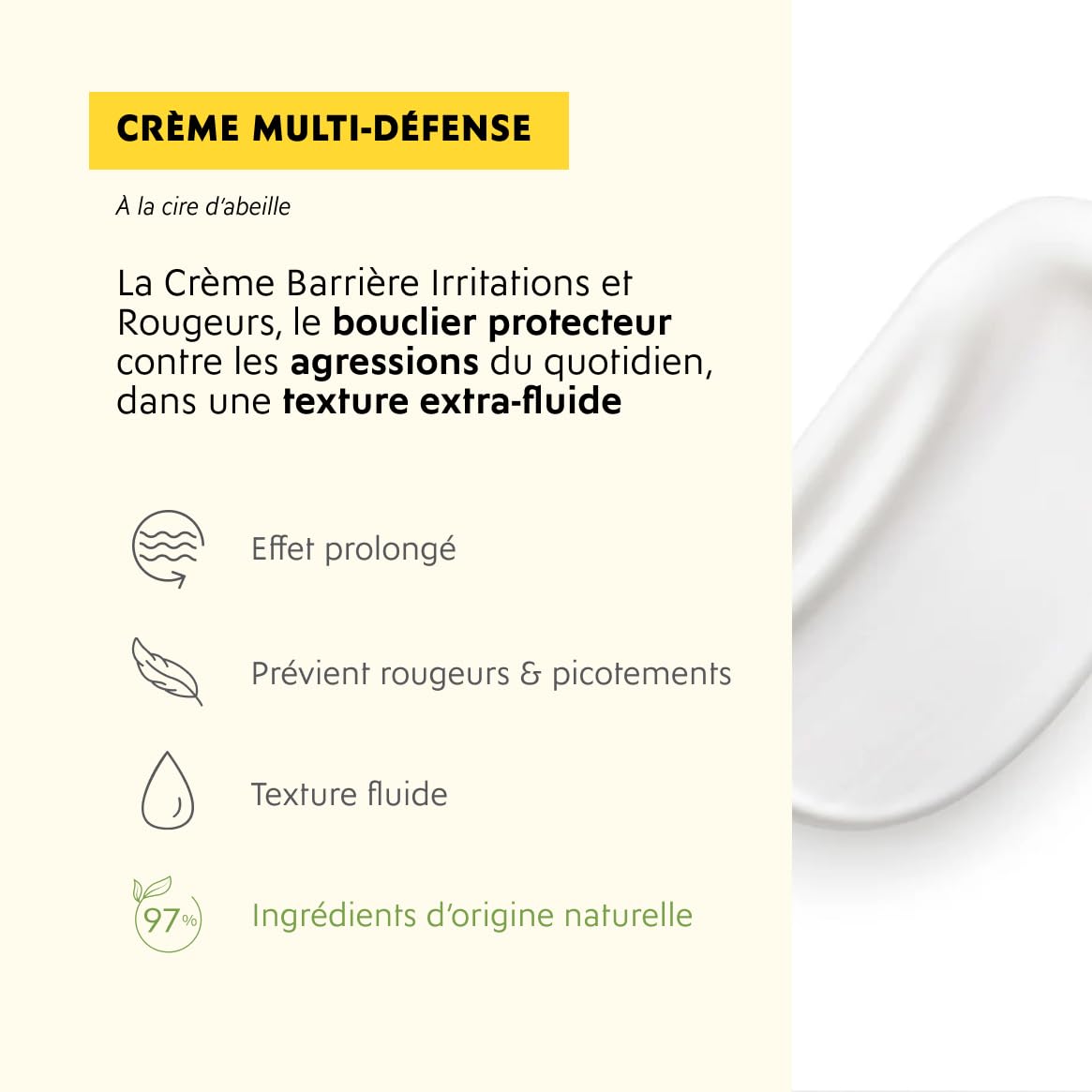 Alvadiem | Crème Multi-Défense à la cire d'abeille | Protège les peaux sensibles des agressions extérieures | Peau réactives | Soin barrière | Fabriqué en France | 150ml
