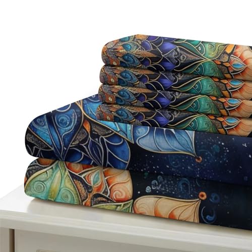 Housse de couette 3D imprimée microfibre douce parure de lit Bohemia King 220x240