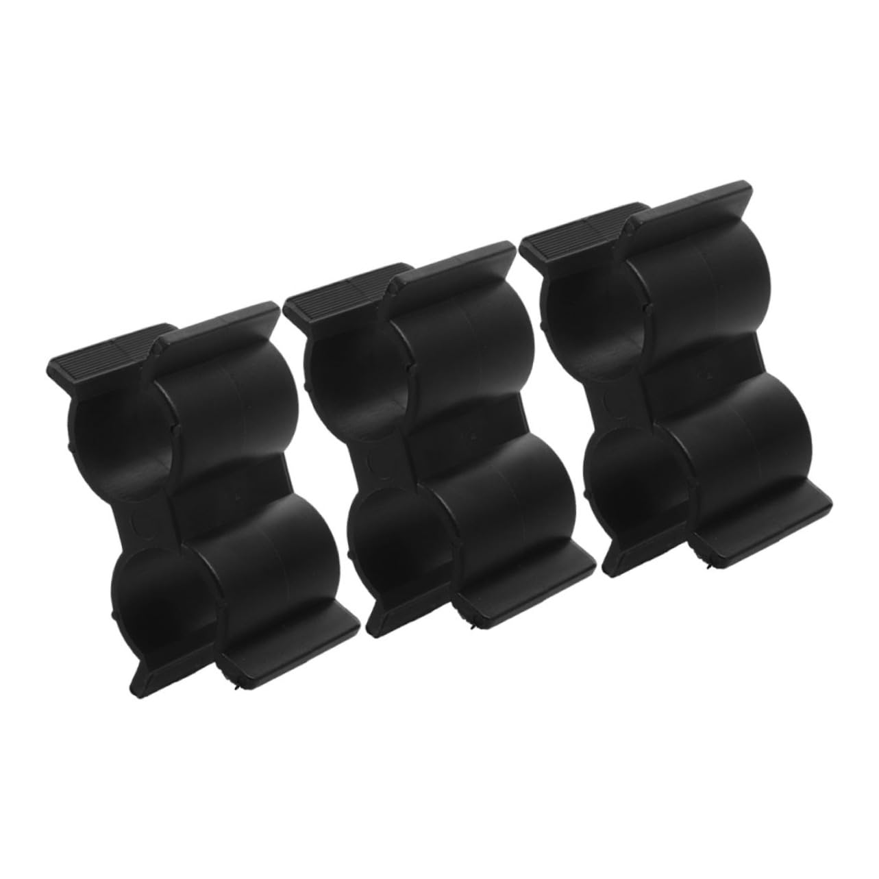 Gogogmee 3Pcs Double Pipe Clamp Connector for Yacht Durable Boat Hooks Fitting Lightweight Accessory for Rv and Applications Secure Pipe Hold with Reliable Use