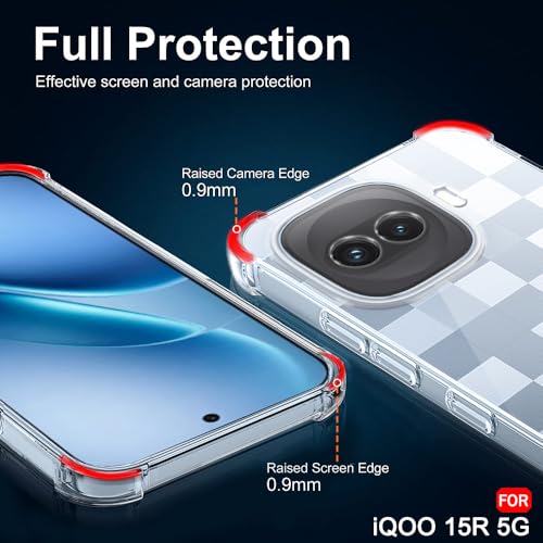 Image of TheGiftKart Crystal Clear Back Cover Case for iQOO 15R 5G | Shockproof Soft TPU Case | Cushioned Edges for Ultimate Protection Back Cover Case for iQOO 15R 5G (TPU, Transparent)