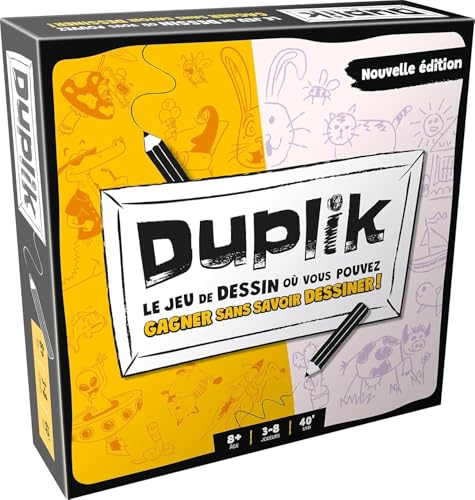 Asmodee - DUPLIK Big Box - Jeu de Dessins pour Enfants dès 8 Ans, Jeu de Société et d'Ambiance Famille Amusant pour Les Nuls en Dessin, 3 à 10 Joueurs, 45 Mi, Version Française