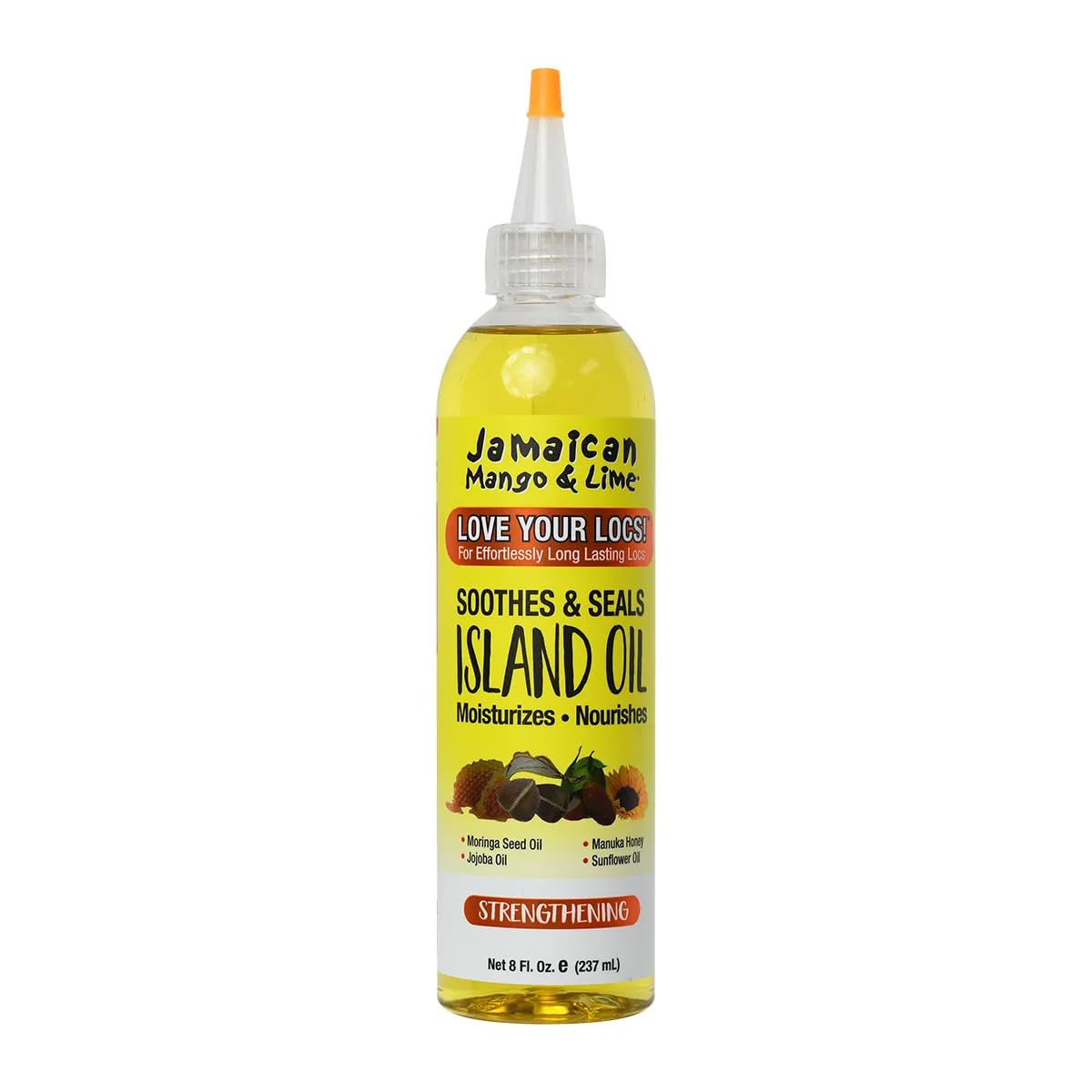 Jamaican Mango & LimeIsland Oil 237ml (Pack of 1) - Lubricates scalps, Nourishes roots and strengthens locks. Helps soothe dry scalp. Sulphate and Paraben Free.