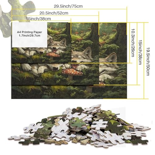 Puzzle de lobos de 1000 piezas en caja, el regalo original para amantes de la naturaleza 5