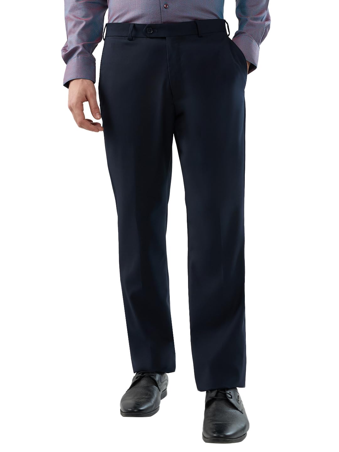raymond Men Regular Fit Solid Pattern Poly Wool Blend Flat Front Formal Trouser-picture-41