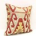 Handmade Kilim pillow 16x16 inch Decorative pillow Boho design Ethnic pillow Cushion Cover