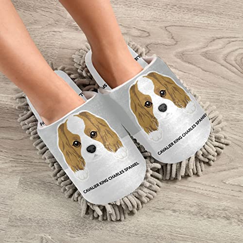Poeticcity Mop Slippers Shoes, Unisex Cleaning House Slippers Spa Dusting Slippers M-L4