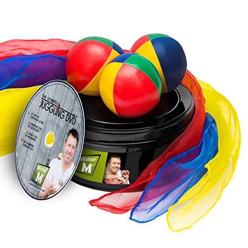 ✓ 3 bolas de malabares uma bolsa um vídeo instrutivo do artista MisterM online