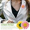 Pilikoll 6 Pièces Fleur Broche Marguerite Broche Femme Marguerite Broche Fleur Émail Daisy Broche de Fleur en Alliage Pin Broche Femme Fleur pour Vêtements, Sacs à Dos, Chapeaux #3