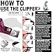 Nail Tip Clipper Edge Cutter Adjustable Stainless Steel False Artificial Acrylic Fake Trimmer Manicure Pedicure Sharp Rustproof Blade Clip Tool for Salon Home Art,Beauty Design DIY Use Rose Red