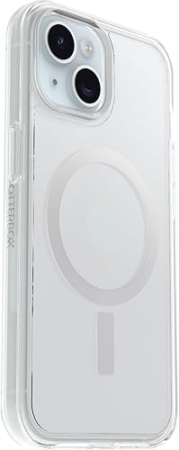 Miniatura 4 de OtterBox Funda transparente para iPhone 15, iPhone 14 y iPhone 13 Symmetry Series (transparente), se ajusta a MagSafe, ultra elegante, bordes