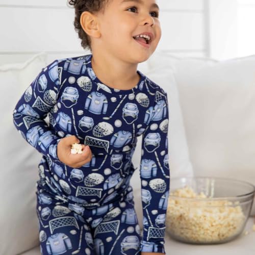 Blue Bamboo Pajama 2-Piece Lounge Set, Sustainable Pajamas, Long Sleeve, Washable, Cute Pajama Jumper2