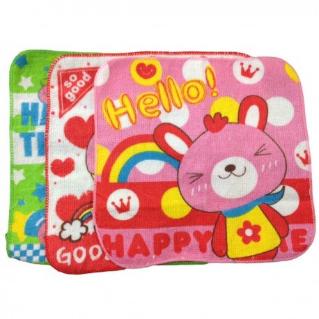 Image of Very Soft Cotton Printed Face Towels - 10x10-inch, Multicolour (Set of 10)