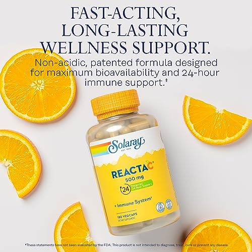 Solaray-Reacta-C-with-Vitamin-C-500mg-200mg-Bioflavonoid-Concentrate-Immune-Defense-Vitamins-Patented-24-Hour-Immune-Support-Supplement-Vegan-180-Capsules-180-Servings