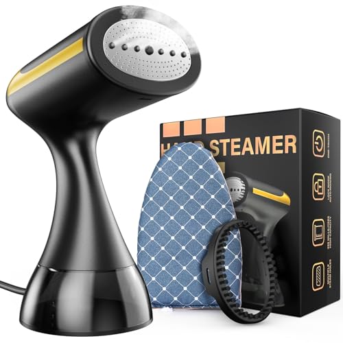 Yewkoisl Steamer for Clothes – Handheld Clothing Steamer with 20s Fast Heat-Up, 300ML Water Tank, Includes Fabric Brush, Lint Remover & Ironing Glove for Home & Travel Use