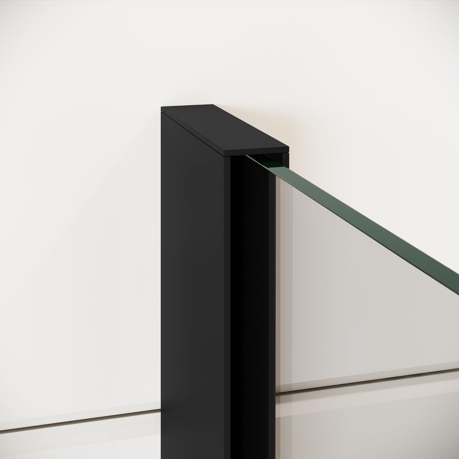 Badplaats B.V. Parete Doccia Florida 40 cm x 200 cm - Nero - Walk-in Doccia 8 mm Vetro di Sicurezza