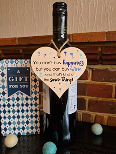 Handmade Wooden Hanging Heart Plaque Gift Perfect for Wine Lovers Novelty Funny Keepsake - Image 2