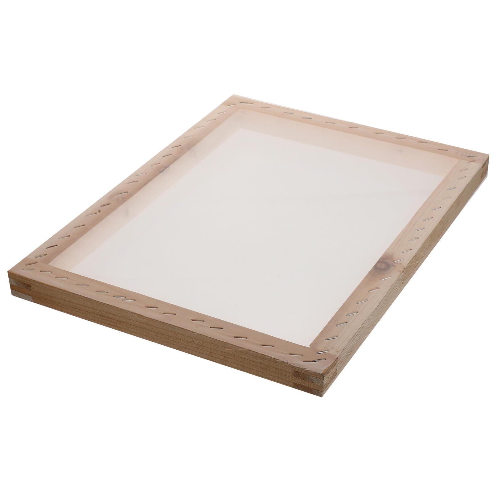 Healeved Telaio per Serigrafia in Legno 25X35 CM Rete Bianca Cornice per Schermo Fai da Te Riutilizzabile Adatto per Stampa su Tessuti Magliette e Banner Set Professionale per