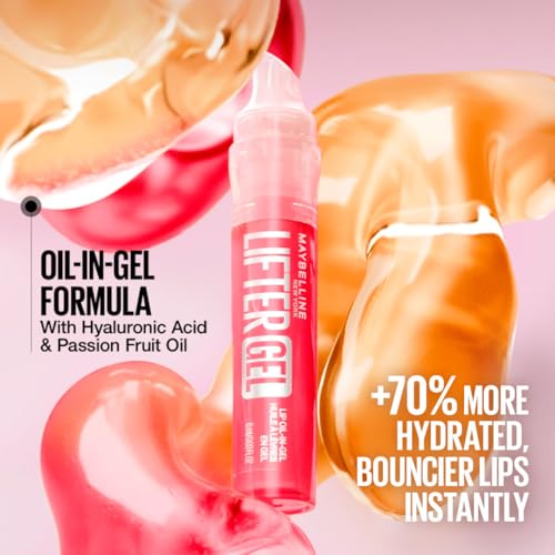 Image of Maybelline New York Lifter Gel Lip Oil In Gel, Strawberry Shake, 6.6ml