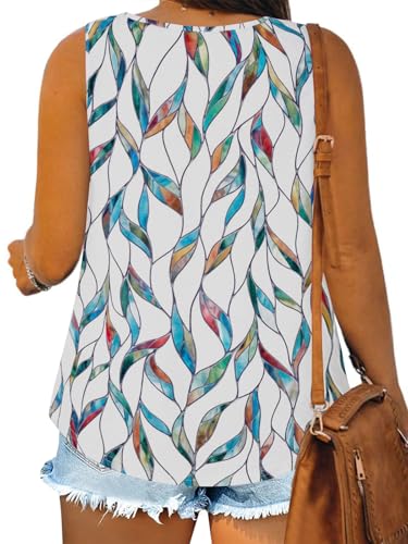 Image of Plus Size Tank Tops for Women Summer Sleeveless Tops Loose Fit Tunic Tanks