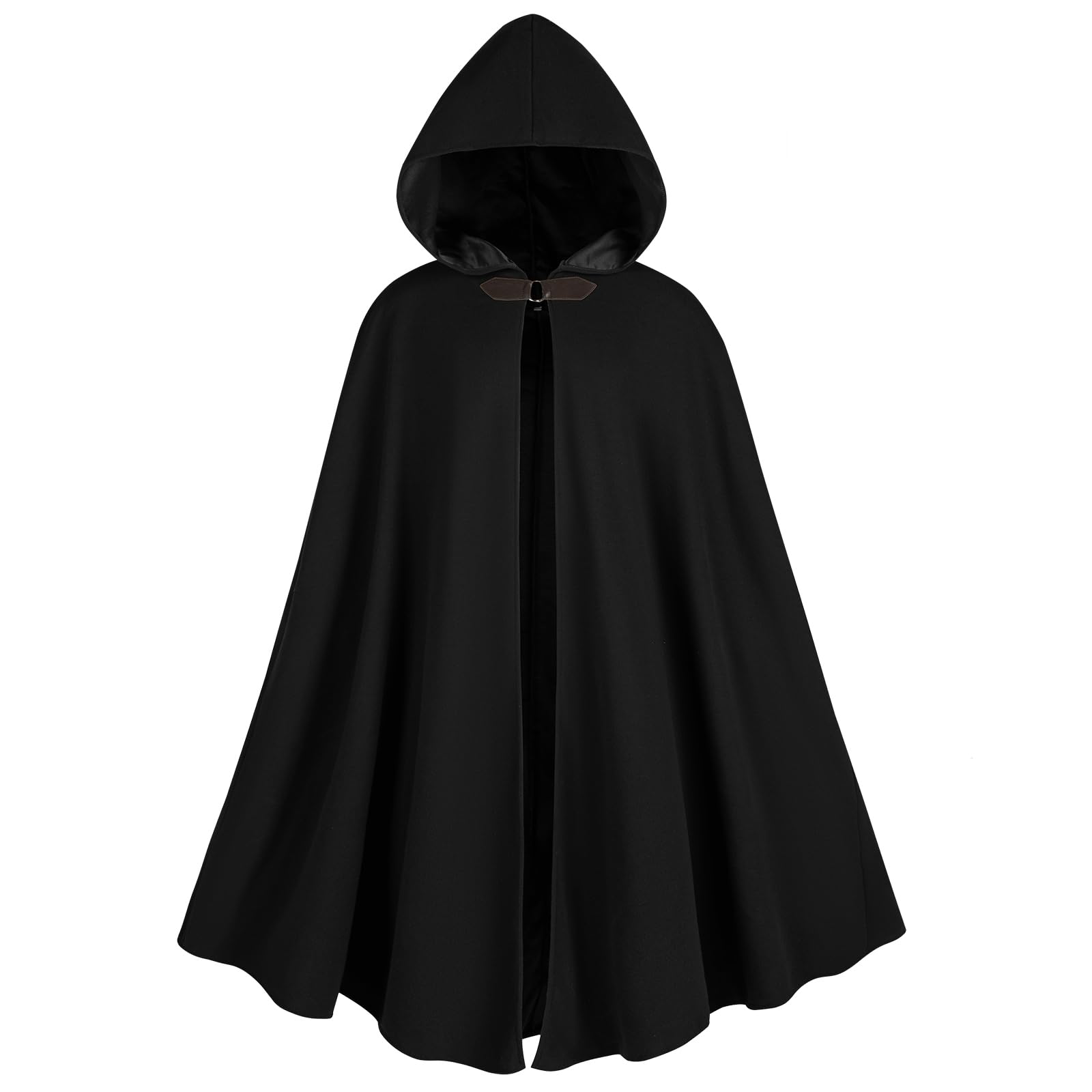 MyersCostume Mens Medieval Hooded Cloak, Renaissance Cloak with Hood