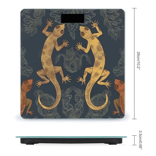 Báscula Digital Gecko Lizards de Vidrio Templado para Baño miniatura 2