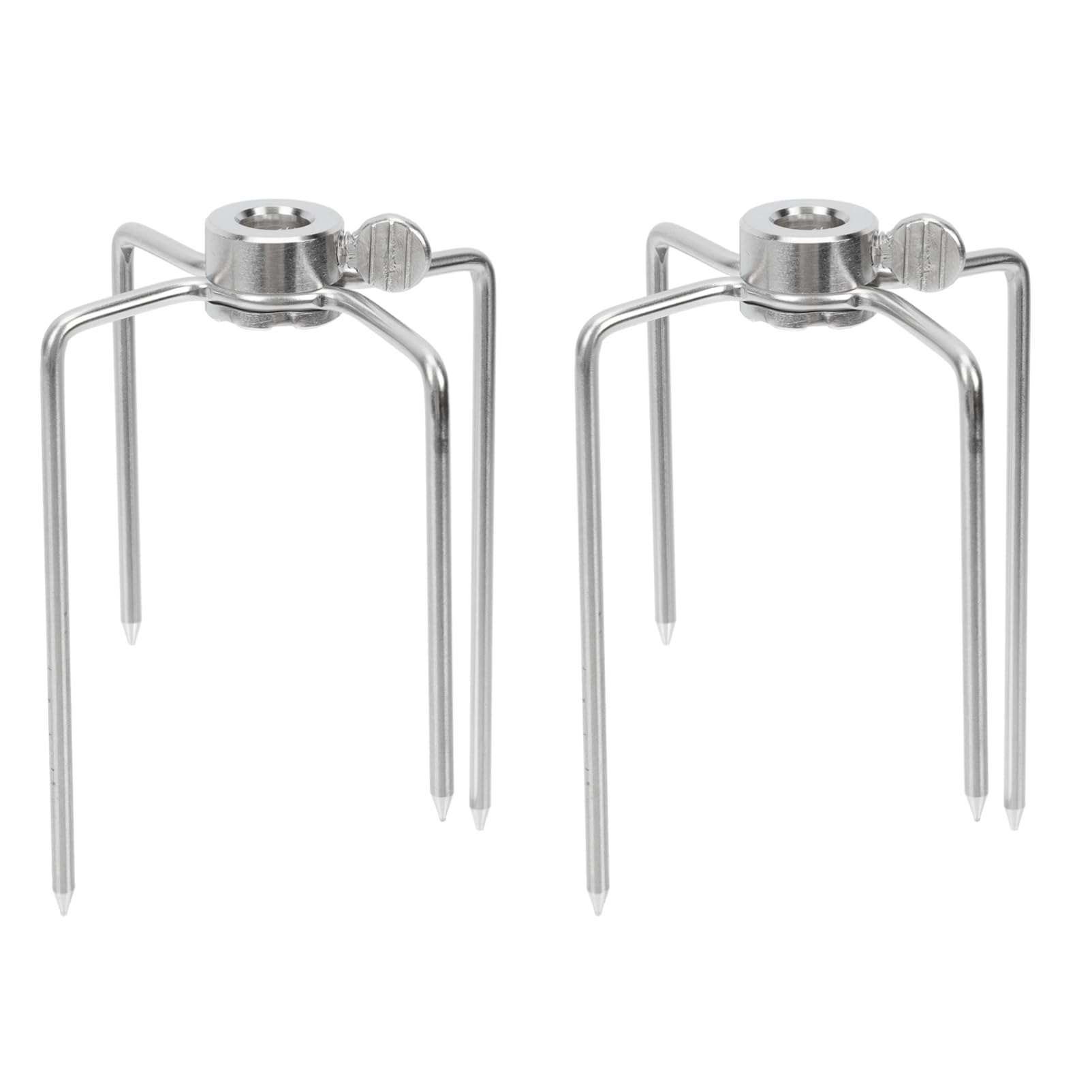 ibasenice 2pcs Stainless Steel Bbq Forks Chicken Grill Accessories for Outdoor Cooking and Easy to Clean for Roasting Full Chickens Oven Grill