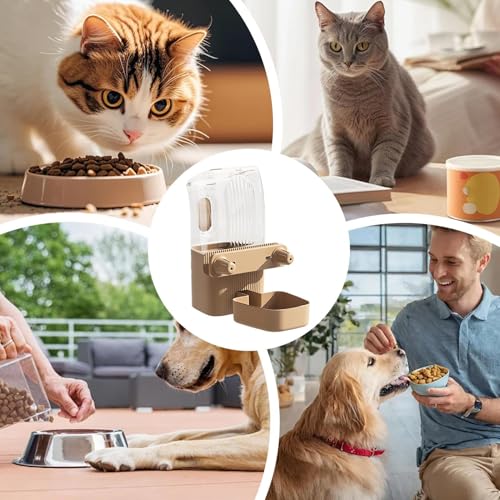 Eojpdji Automatischer Hundefutterspender - Haustier Für Transportbox | Abnehmbarer Fütterungsstation Für Box - Für Draußen Terrasse Innenbereich Haus Wand Käfig