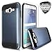 Galaxy On5 Case With TJS® Tempered Glass Screen Protector Included, Dual Layer Shockproof Hybrid Armor Drop Protection Metallic Brushed Finish Case Cover For Samsung Galaxy On5/G550 (Grey)