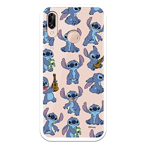 Cover per Huawei P20 Lite Ufficiale di Lilo & Stitch Patron Trasparente per proteggere il tuo cellulare. Cover per Huawei in silicone flessibile con licenza ufficiale Disney