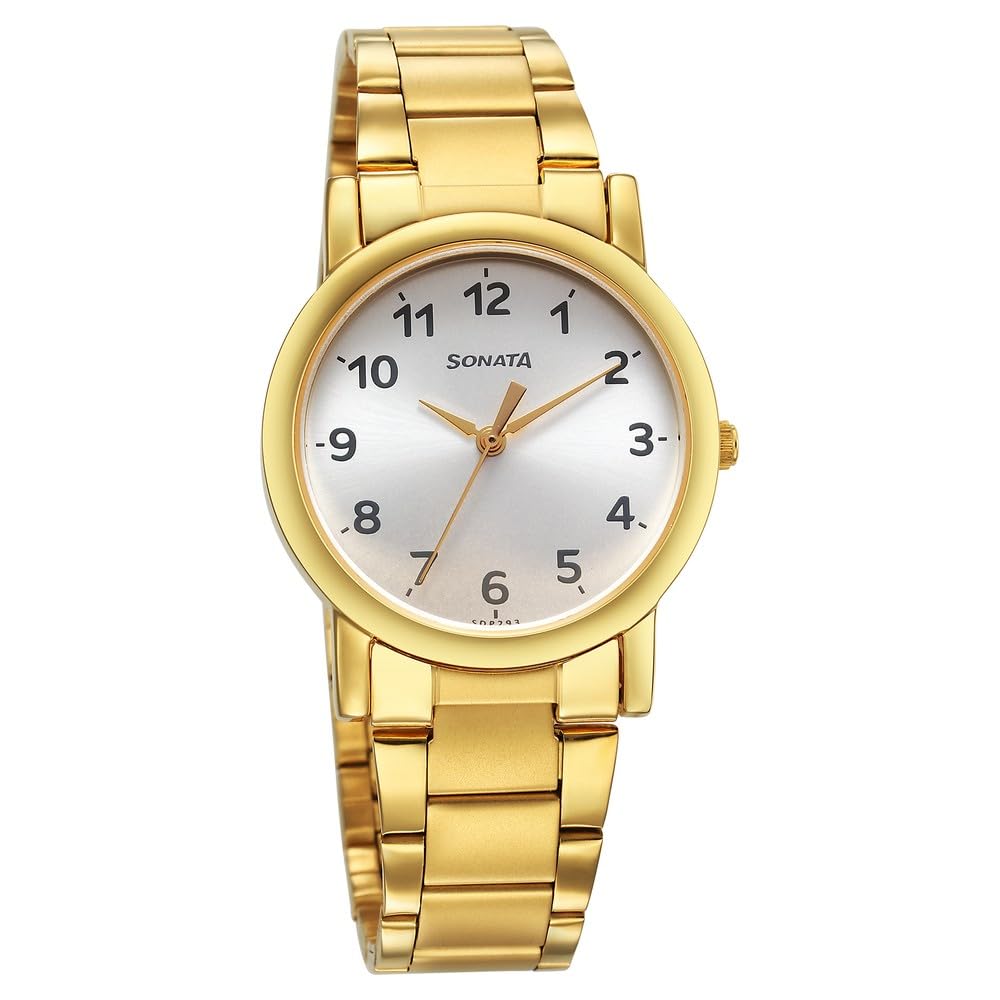 Classic Quartz Analog Silver Dial Golden Stainless Steel Strap Watch for Men-NS7987YM11W/NT7987YM11W-image-16