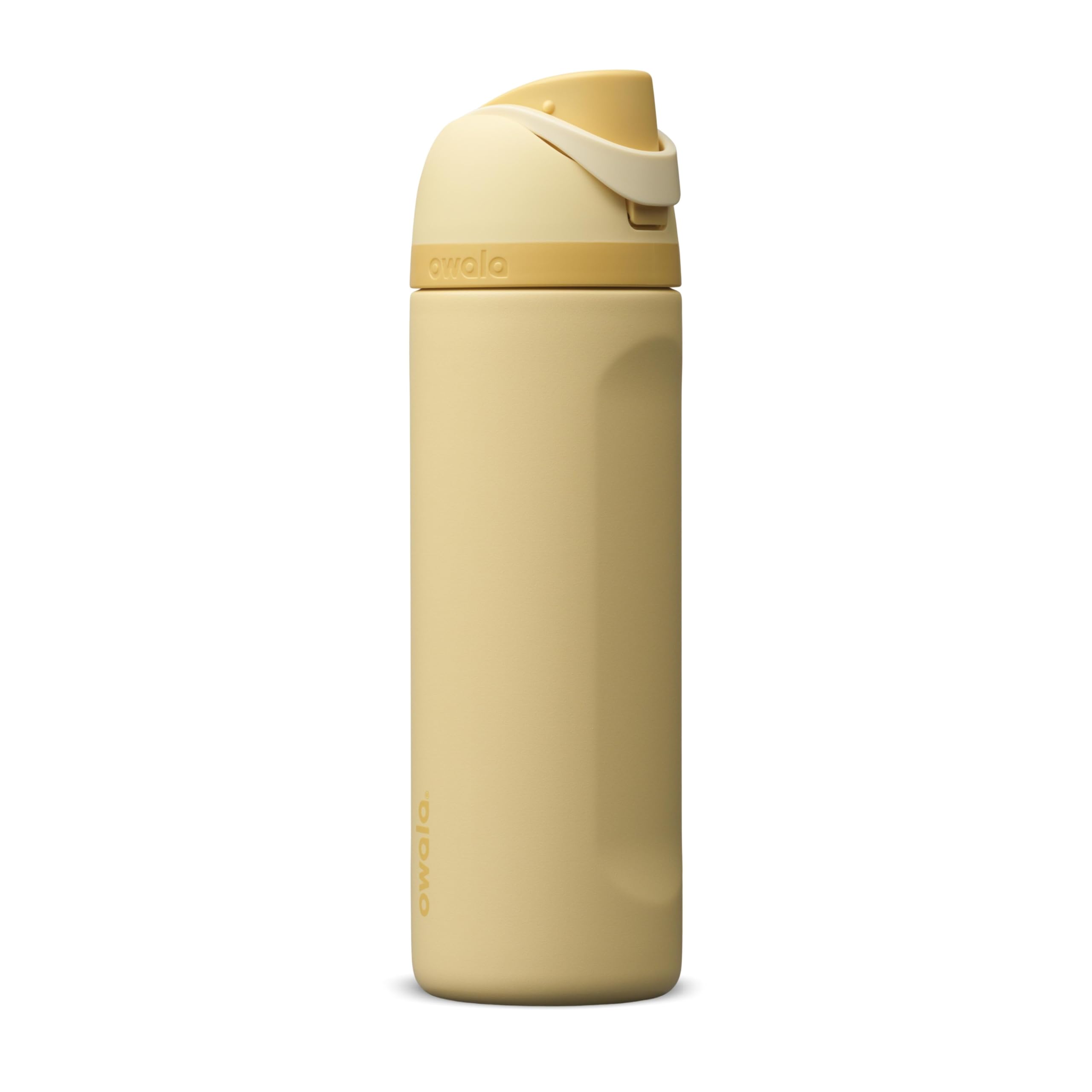 Owala FreeSip Stainless Steel Water Bottle 24 oz Butter Half