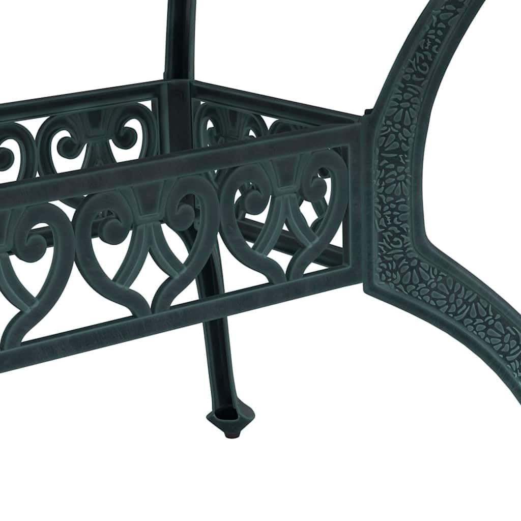 vidaXL Tavolo da Giardino Verde 150x90x72 cm in Alluminio Pressofuso