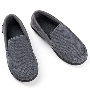 ULTRAIDEAS Men’s Comfort Memory Foam Slippers House Shoes Indoor Outdoor, Gift for Men, Father, Breathable Soft Knit…