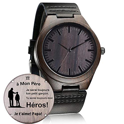 Preisvergleich Produktbild Maßgeschneiderte hölzerne Uhren, Lässige handgemachte hölzerne Uhren für Männer Damen Familie Freunde Geschenk