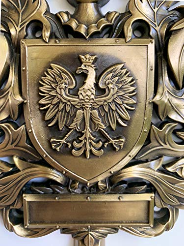 Polart Polish Gifts Poland Coat Of Arms Brass Wooden Gift Boxed Door Knocker With Reversible Two Sided, Witamy Welcome, Plate Design #TOP3