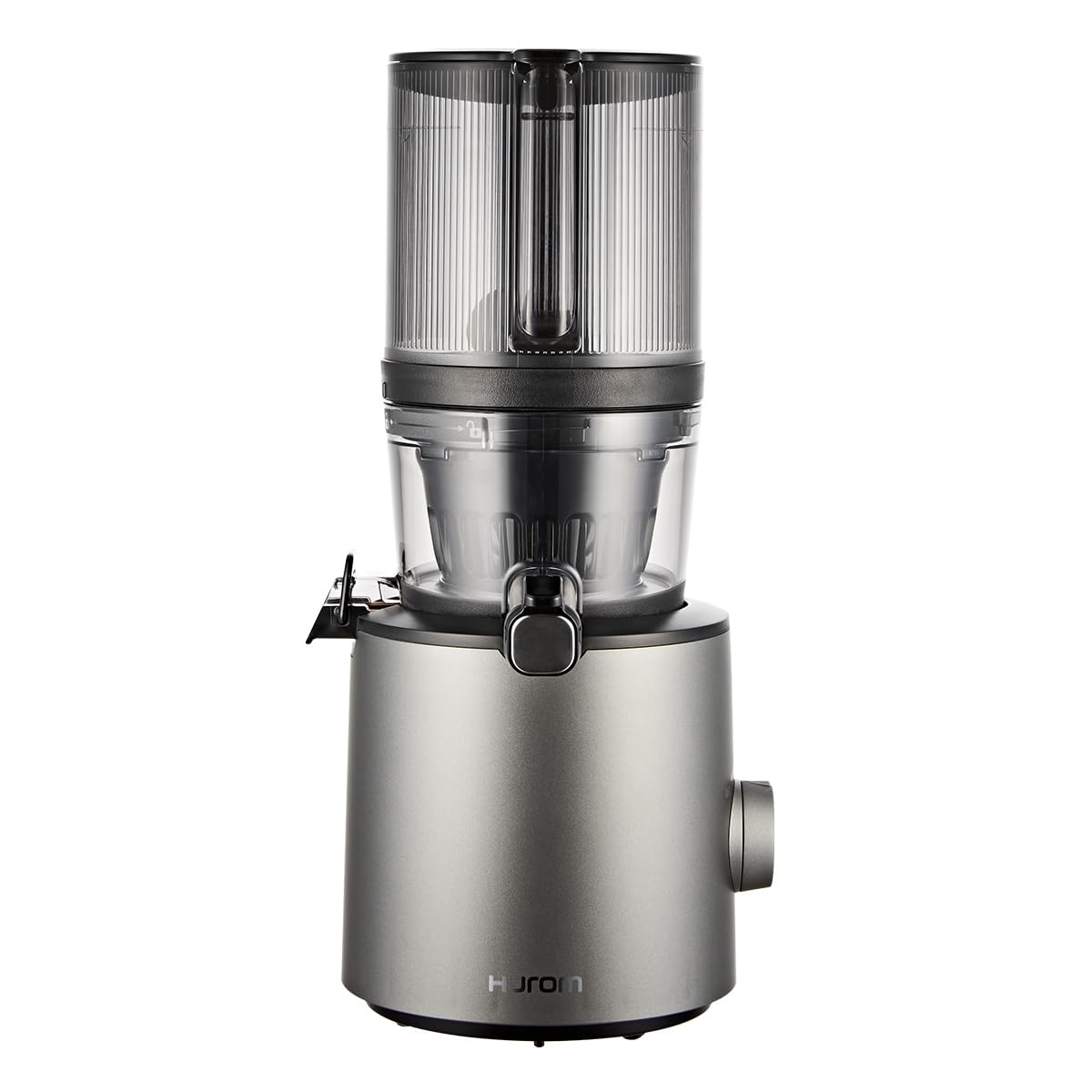 HUROM | Exprimidor de verduras y frutas | Slow Juicer | H201 | Prensado en frío | Motor silencioso | Fácil de limpiar | Esfera inteligente | Mega embudo 2L | Libre de BPA (titanio)