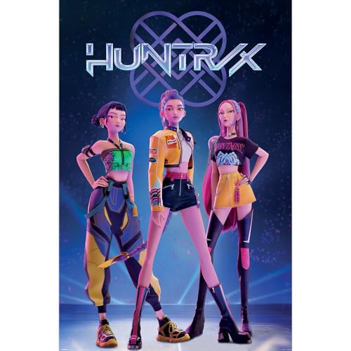 Close Up K-POP DEMON Hunter - Póster maxi de 91,5 cm x 61 cm, sin marco, K-Pop Wall...