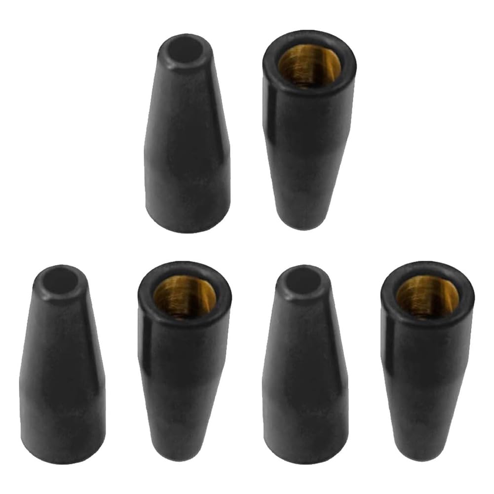 Udsknv[Ksl As Shown Flux Core Welding Nozzle Set-6Pcs For Mb15 14Ak 15Ak, Mig Brass Welder Accessories With Tapered Orifice