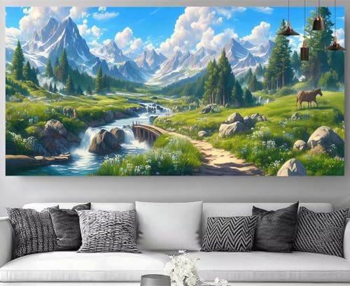 Diamond Painting Forêt 60x120cm Broderie Diamant Kit Complet Adulte 5D M-Y283