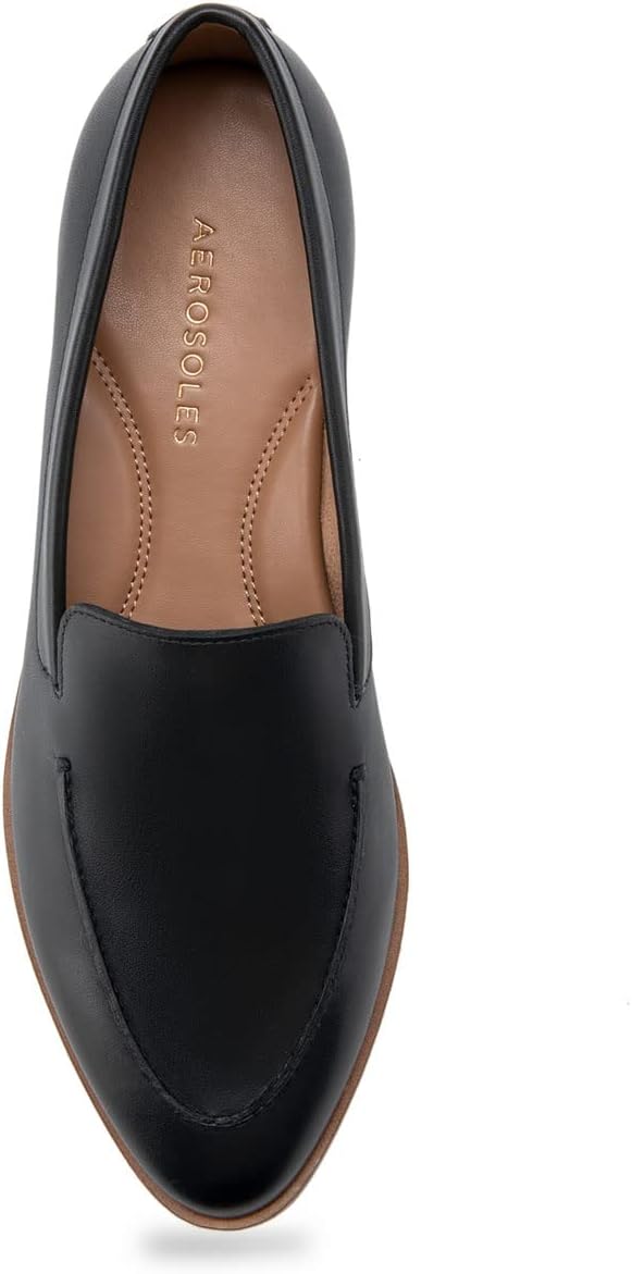 Aerosoles Women's East Side Slip-On Loafer 5 Black Leather