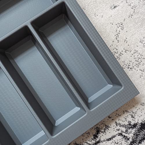 Basalt Grey Non Slip Cutlery Tray for 800mm Blum Legrabox Drawer | 422mm L x 722mm W | Storage | Organisation - Image 3