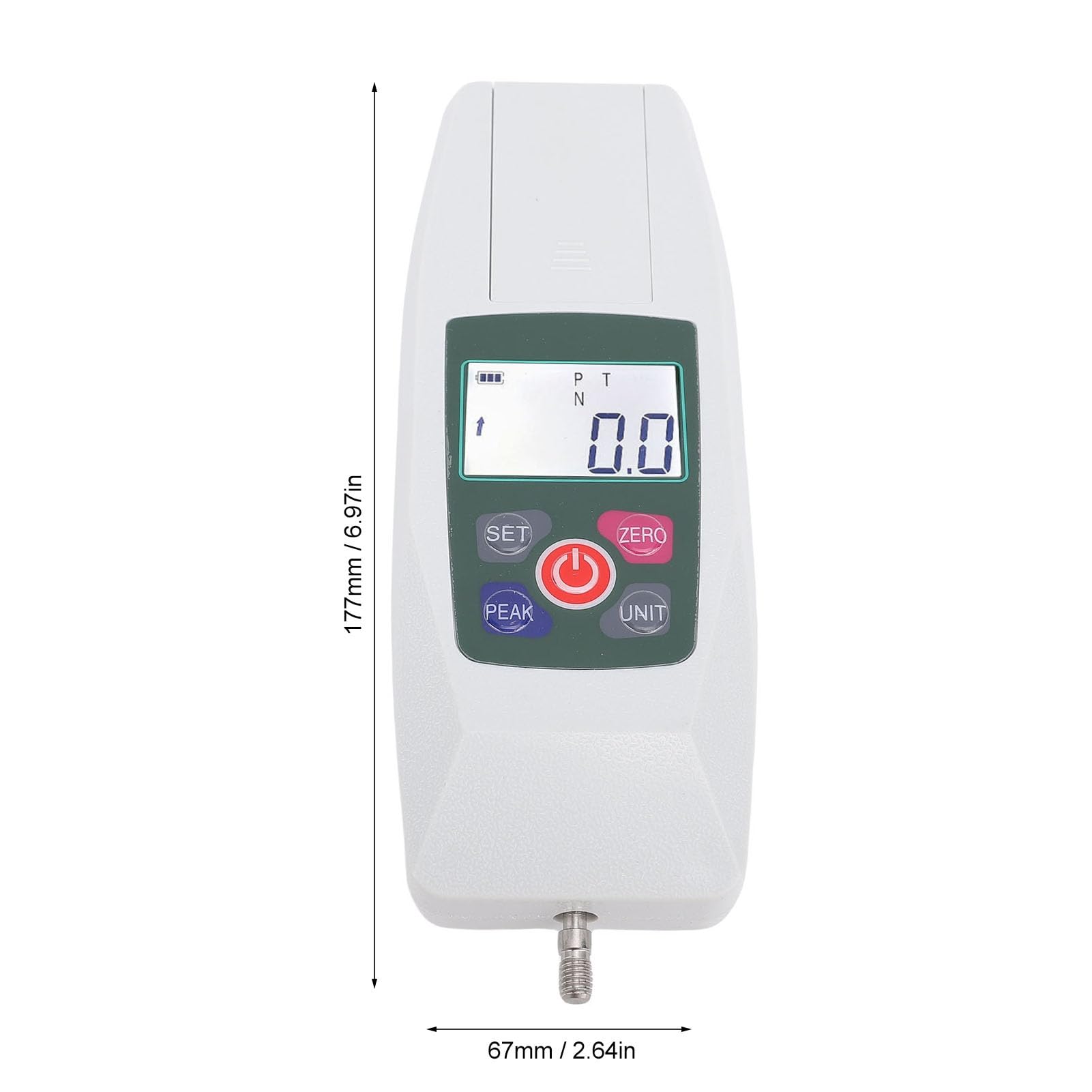Garosa Digitales Push-Pull-Dynamometer, Tragbares Kraftmessgerät mit Hintergrundbeleuchtetem LCD für Genaue Messungen Bis zu 500 N, Ideal für Tests in Labors und Werkstätten