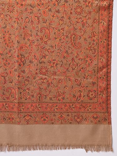Image of Zamour Faux Pashmina Soft Jamawar Woven Jacquard Shawl for Men